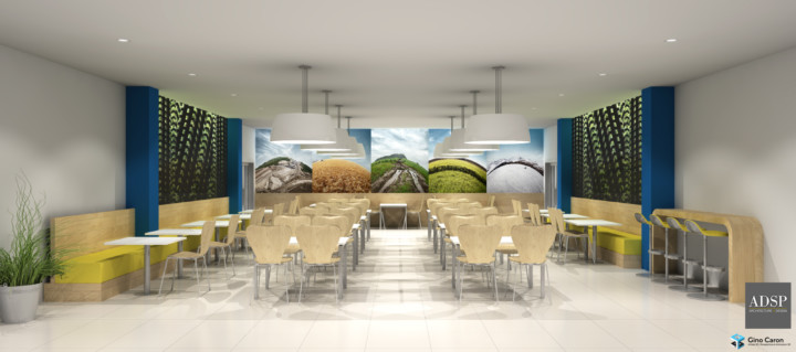 Image 3D architecturale d'une salle à manger pour ADSP Architecture et Design