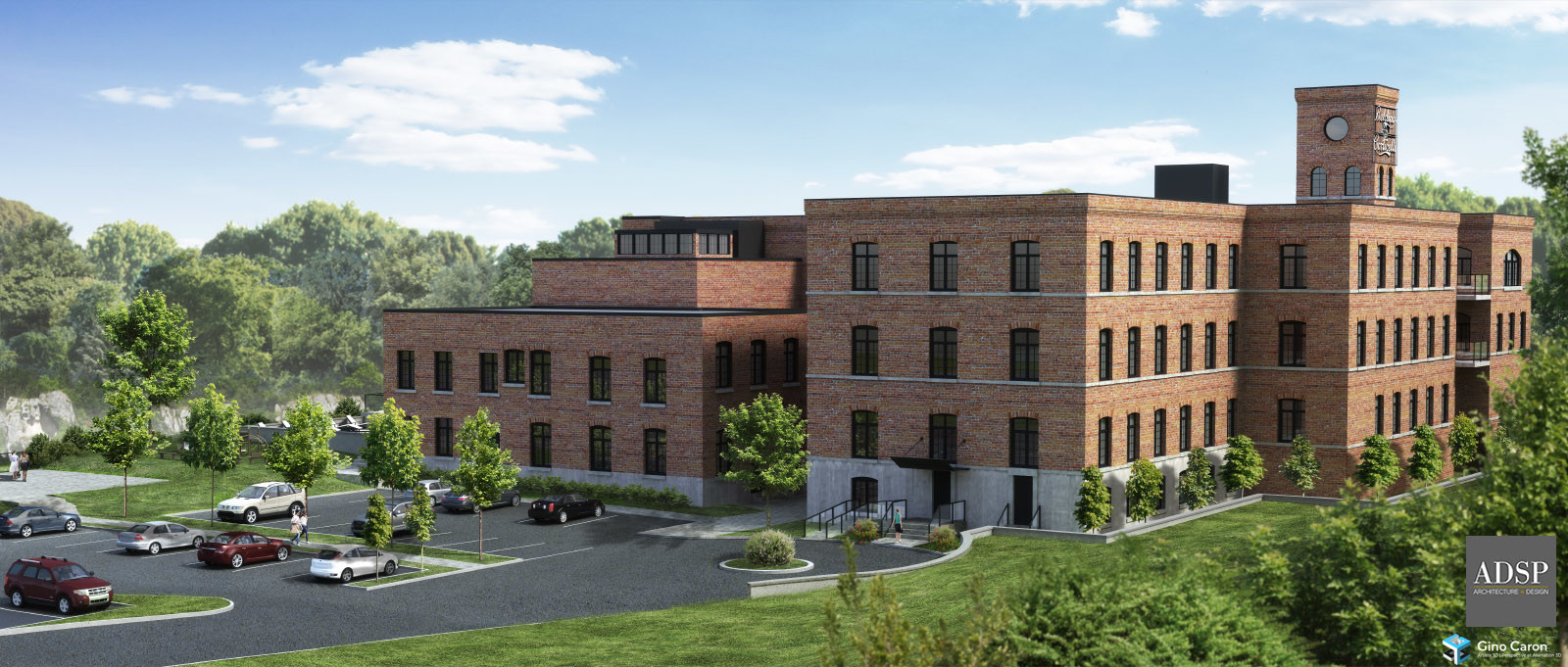 Perspective 3D projet condos Belding-Corticelli