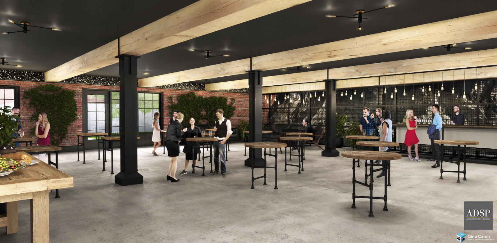 Perspective 3D salle de réception