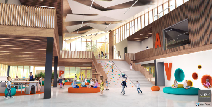 Image 3D architecturale pour concours - École
